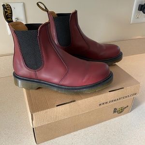 Red Dr Martens Chelsea 2976 Boots